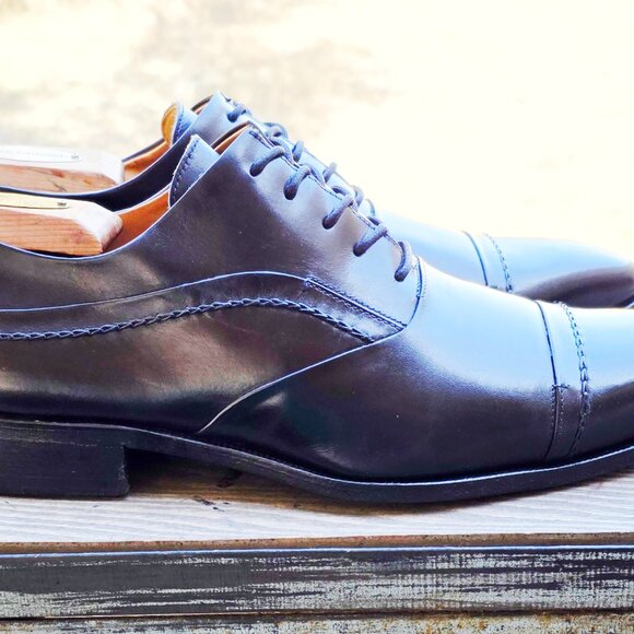 Calzoleria Harris 9-M Black Italian Oxford Dress Shoes main image 10